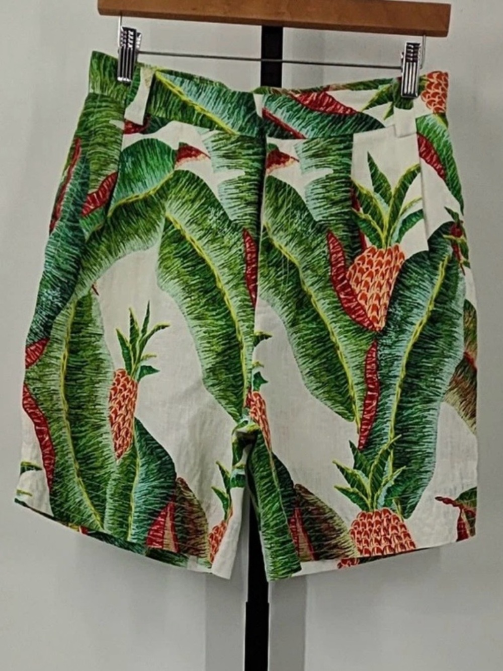 Farm Rio Pineapple Palm Forest High Rise Shorts Small NWOT - Picture 2 of 8